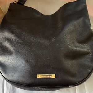 Vince Camuto Black Leather Hobo Bag